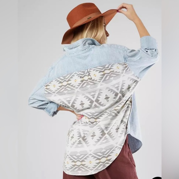 Free People Echo Rock Chambray - Picture 1 of 10